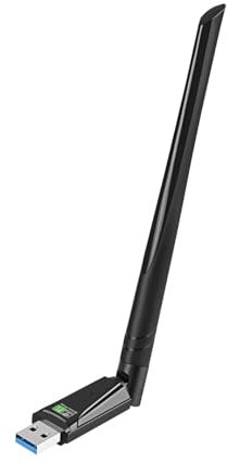 Memoria WiFi Bluetooth para PC, 2 en 1 WiFi Stick y adaptador Bluetooth, 900 Mbps WiFi Dongle Dual Band 2,4 GHz/5 GHz con antena 5 DBI, adaptador Bluetooth 5.3 para PC/Desktop con Windows 11/10