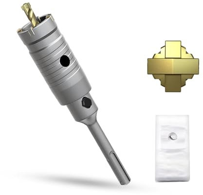 METOTY Couronne de forage 30 mm - Avec adaptateur SDS Plus - 110 mm - Pour maçonnerie, brique, béton, ciment, pierre