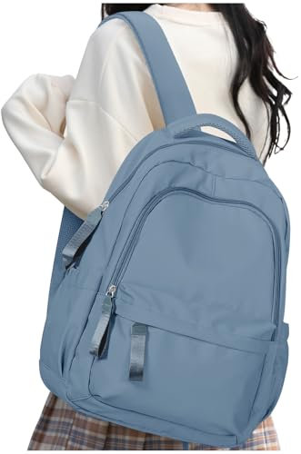WEPLAN Rucksack Damen Schule Schulrucksack Mädchen Teenager Jungen Casual Schultasche Backpack College Leichter Rucksack für Reisen Arbeit School Bags Laptop Backpack 14 Zoll Wasserdicht,Königsblau
