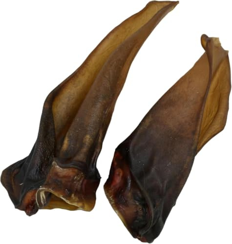 GUSTO PETS Oreilles de boeuf sans poils pour chiens - 100% boeuf, délicatesse naturelle, collations séchées, séchées délicatement, sans céréales, sans additifs artificiels, nourriture complémentaire