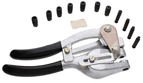 The Beadsmith Mighty Punch Locher-Set, enthält 7 Stanzer und 7 Stanzformen in verschiedenen Größen, plus einer robusten Aufbewahrungsbox, Stanzer schneidet durch verschiedene Materialien bis zu 16