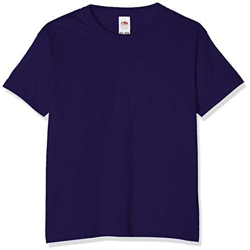 Fruit Of The Loom, maglietta per bambini nera, tutte le età Purple 9 anni