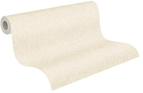 A.S. Création Vliestapete Meistervlies Unitapete einfarbig 10,05 m x 0,53 m beige 191151 1911-51