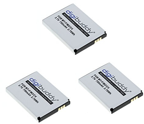 digibuddy 3X Akku für AVM Fritz!Fon MT-F / M2 / C4 / C5 ersetzt 312BAT006, 312BAT016 - bg-akku24
