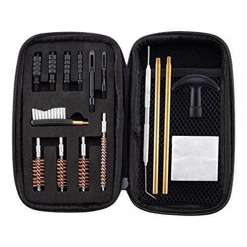 BOOSTEADY Kit di Pulizia per Pistola Universale .22,.357,.38,9mm,.45 Calibro Kit di Spazzola e Jag