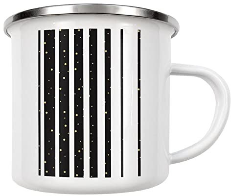 artboxONE Emaille Tasse Let it golden Snow von DesigndN - Emaille Becher Abstrakt