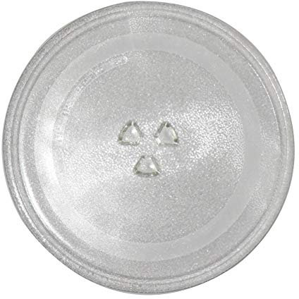 31,5 cm de diámetro, resistente al calor, plato de vidrio para microondas y plato giratorio accesorios con parte inferior en Y, plato de vidrio duradero para horno de microondas