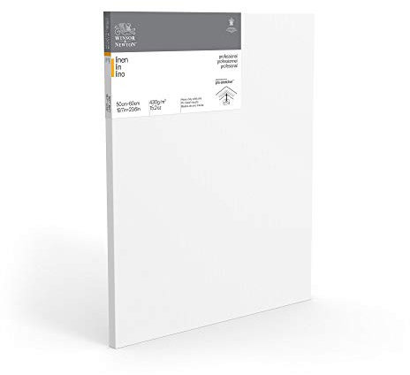 Winsor & Newton 6204001 Professional Keilrahmen aus Leinen, 465 g/m², 3-fach grundiert, mittlere Körnung, ideal für die Ölfarben und Acrylfarben - 100 x 100 cm