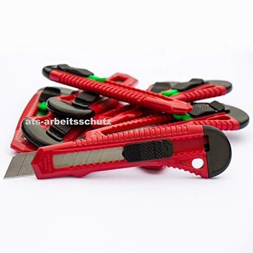 UNIVERSAL-CUTTER, 18MM, CUTTERMESSER, PAKETMESSER,ROT/SCHWARZES CUTTERMESSER, STÜCKZAHL WÄHLBAR, 12-480 STÜCK (96 Stück)