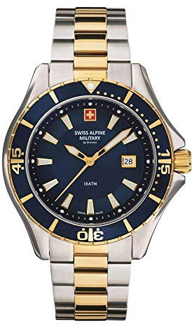 Swiss Alpine Military Herren Uhr Analog Quarz 7040.1145SAM Edelstahl