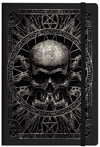 A5 Notizbuch Hardcover Pagan Skull 14 x 21 cm schwarz