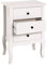 Haku Boxspringbett Nachttisch Beistelltisch Nachtkästchen Massivholz weiß 70x48x34