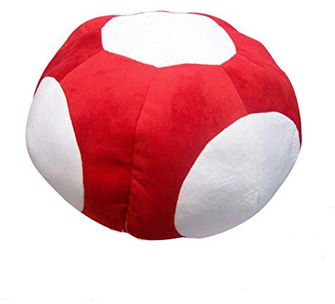 CosIdol Mario Pilzmütze Mütze rot/weiß Plüsch Spiel Verkleidung Cosplay Zubehör Lustiges Geschenk für Erwachsene Kinder, rot, Einheitsgröße