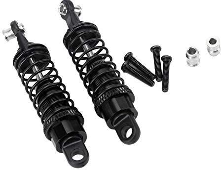 RC Stoßdämpfer, 2 Stück RC Metall Stoßdämpfer Dämpfer Upgrade Ersatz Kompatibel mit A959 1/18 RC Car(Schwarz)