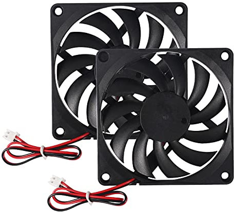 DORHEA 2Pcs DC 5V 8010 Fan 3D Printer 80x80x10 Brushless Cooling Fan 80MM for Makerbot for Ardu ino 3D Printer PC CPU Computer Case Fan Cooler