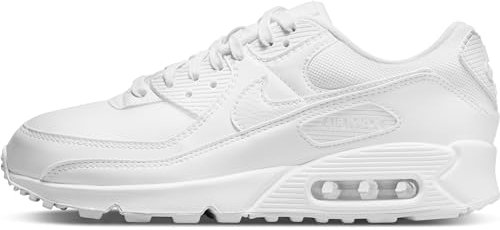 NIKE Wmns Air Max 90, Sneaker Donna, White/White-White, 36 EU