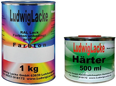 RAL 9005 Kit de peinture pour voiture satiné 1,5 kg avec durcisseur 0,5 l
