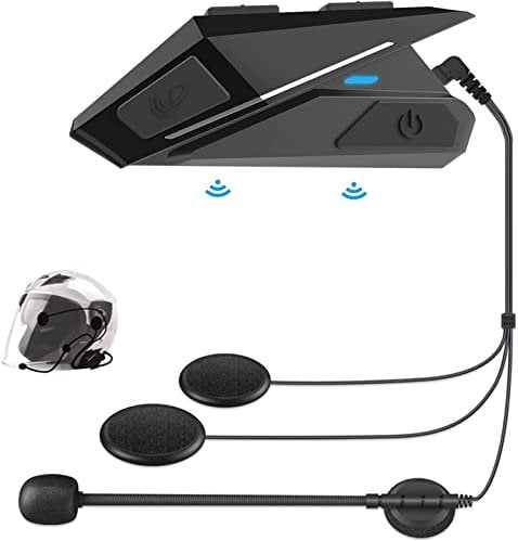 OBEST Motorrad Helm Headset, Bluetooth 5.0 Kopfhörer Helm für Motorradhelm, Kabellose Freisprecheinrichtung, Musik Lautsprecher, Mikrofon Anti Interferenz Kopfhörer