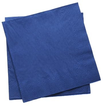 We Can Source It Ltd - Dark Blue 2-Ply Paper Napkins 24cm - Cocktail Napkins for Bars, Restaurants, Cafés, Parties & Home - Recyclable Disposable Bar Caddy Napkins - Pack of 250