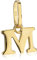 NKlaus Kettenanhänger kleiner Buchstabe M 333 Gelb Gold 8 Karat 8x6mm Kinder Alphabet Amulett 1327