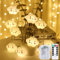 Meision Lichterkette Wolken Kinderzimmer Lichterkette Batterie Innen mit Timer & Fernbedienung, 3 Meters, 8 Modi, 20LEDs, Dekorative Lichter für Schlafzimmer, Hochzeit, Weihnachts