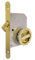 bricoleva.it Kit de serrure de porte coulissante rosette ronde avec loupe, poignée avec serrure pour porte coulissante (couleur laiton brillant)
