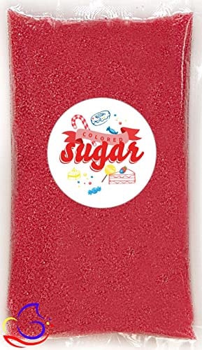 Bunter Zucker Rot Weihnachtsrot 1KG Dekorzucker