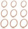 IUDWCG 9 Stück Edelstahl Nasenring Ring nahtlose runde Ohrringe durchbohrte Ohrringe Schmuck 3 Größen (Roségold)