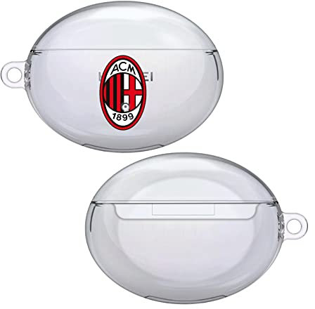 Head Case Designs Licenza Ufficiale AC Milan Pieno Logo Trasparente Dura Cristallina Compatibile con Huawei Freebuds 4