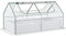 Outsunny Raised Garden Bed with Greenhouse, Steel Planter Box with Plastic Cover, Roll Up Window, Dual Use for Flowers, Vegetables, Fruits and Herbs, 185L x 95W x 92H cm, Clear