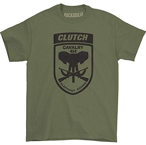 Clutch Men's Elephant Riders Olive T Shirt Green XL