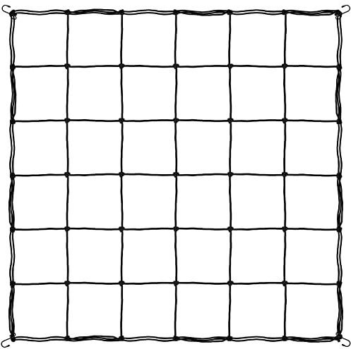 iPower 3x3FT Elastic Trellis Netting, Heavy-Duty Plant Net with Hooks, Flexible Hydroponics Support for Indoor Plants, Gardening, Vegetables, Black