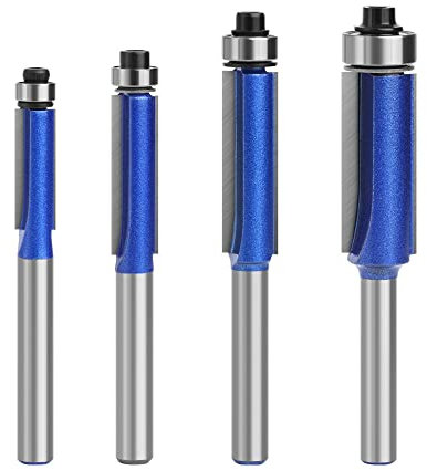 1pc 6mm 1/4 gambo fresa a filo Trim con cuscinetto router Bit Set per la lavorazione del legno