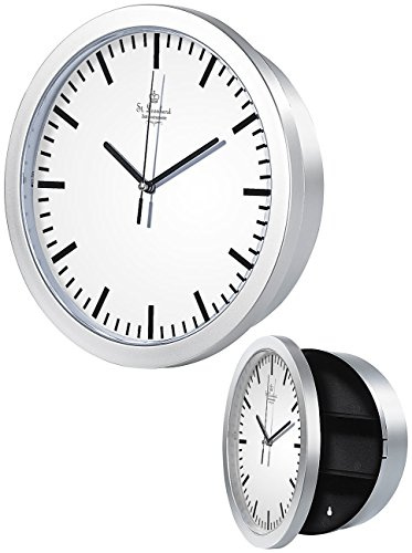 St. Leonhard Bahnhofsuhr: Wanduhr mit Geheimfach Versandrückläufer (Wanduhr-Tresor, Versteck, Schmuck)