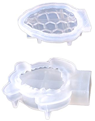 Boîte de rangement 3D en forme de tortue en silicone avec couvercle - Moule en résine époxy - Boîte de rangement pour bijoux - Décoration de bureau