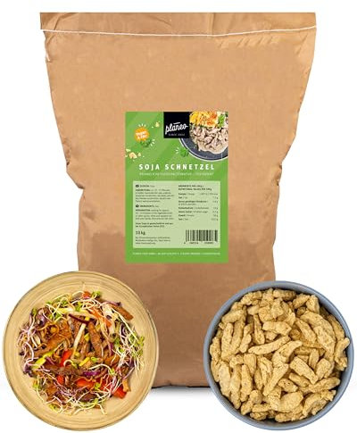 Planeo Soja Schnetzel 10 kg – Gentechnikfreies Sojafleisch aus österreichischem Anbau, ideal für Eintöpfe und zum Braten, perfekt für die Gastronomie