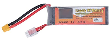 Keenso Batterie Lipo 7000mAh 40C 14.8V 4s avec Prise XT60 pour Modèle de Voiture Hélicoptère RC