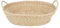 EUROHOME Brotkorb Holz im traditionellen Design - Brotkörbchen aus Kunststoff - geflochten mit praktischen Griffen - Aufbewahrungskorb Küche in Holzoptik Brotschale - Flechtkorb 32 x 25,5 x 9 cm