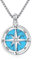 DOTBJ Kompass Kette Anhaenger 925 Sterling Silber Graduierung Schmuck Geschenk für Herren Damen