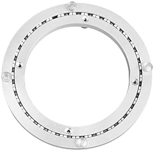 8/12/16/20/24 Lazy Susan Bearing, Heavy Duty Metal Rotating Hardware Turntable Bearings Ring On Dining-table, Silver,30.5cm/12in,Picturesque234