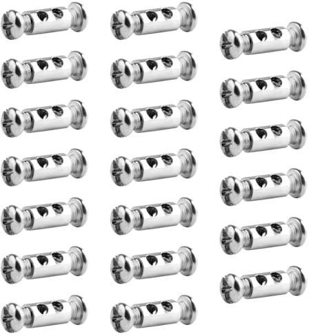 EBHO 20 Pièces Serre Cable Acier,Serre Cable,Serre-Fil pour Câbles Et Câbles Métalliques avec Écrous d’Extrémité pour Auvents,Cordes à Rideaux,Cordes à Linge,Dispositifs De Retenue De Câble
