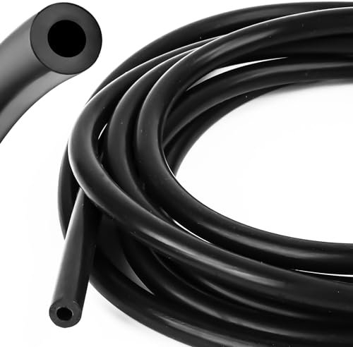 Tuyau sous vide pour voiture, diamètre intérieur 4 mm, diamètre extérieur 8 mm, tuyau en silicone haute température de 3 m, pour tous les air, pompes, turbines, entrée, raccords de sortie, noir