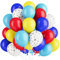 60 Stück Luftballons Pfotenabdruck, Helium Luftballons Bunt Blau Rot, Welpe Paw Hunde Latex Ballons, 12 Zoll Regenbogen Bunte Partyballon fur Geburtstag Valentinstag Verlobung Hochzeit Graduierung