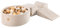 MEOWBABY Parque Infantil de Espuma con Piscina de Bolas para Niños 240x45cm/200 Bolas Conjunto de Piscina de 4 Elementos, Pana, Crudo: Beige/Blanco Perla/Platino