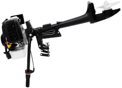4-Takt 4PS Außenbordmotor Bootsmotor Outboard 55cc Benzin Außenborder 2.9KW Benzinmotor Luftgekühlt CDI System für Schlauchboote, Fischerboote, Segelboote und Kleine Yachten