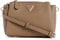 GUESS Damen Noelle Triple Compartment Klappe, Crossbody-Tasche, Dark Taupe