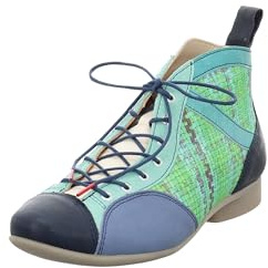 Think! Damen GUAD2 chromfrei gegerbte nachhaltige Stiefelette, GREEN/KOMBI 9110