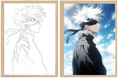 Funmo Beleuchtete Gemälde, LED Art Beleuchten, LED Wandkunst Dekor, USB-betrieben,3 Beleuchtungsmodi, Desktop Rahmen für Heimdekoration Kreatives Geschenk, Kreatives Schlafzimmer und Geschenk