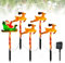 Eznaobo Set di 5 alberi di Natale a energia solare per esterni, decorazioni natalizie, luci LED a energia solare, impermeabili, illuminazione da giardino per cortile, patio, giardino (A)