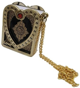 Petit porte-clés islamique avec pendentif en forme de livre Coran - Accessoire miniature pour sac à main - Décoration à suspendre, doré